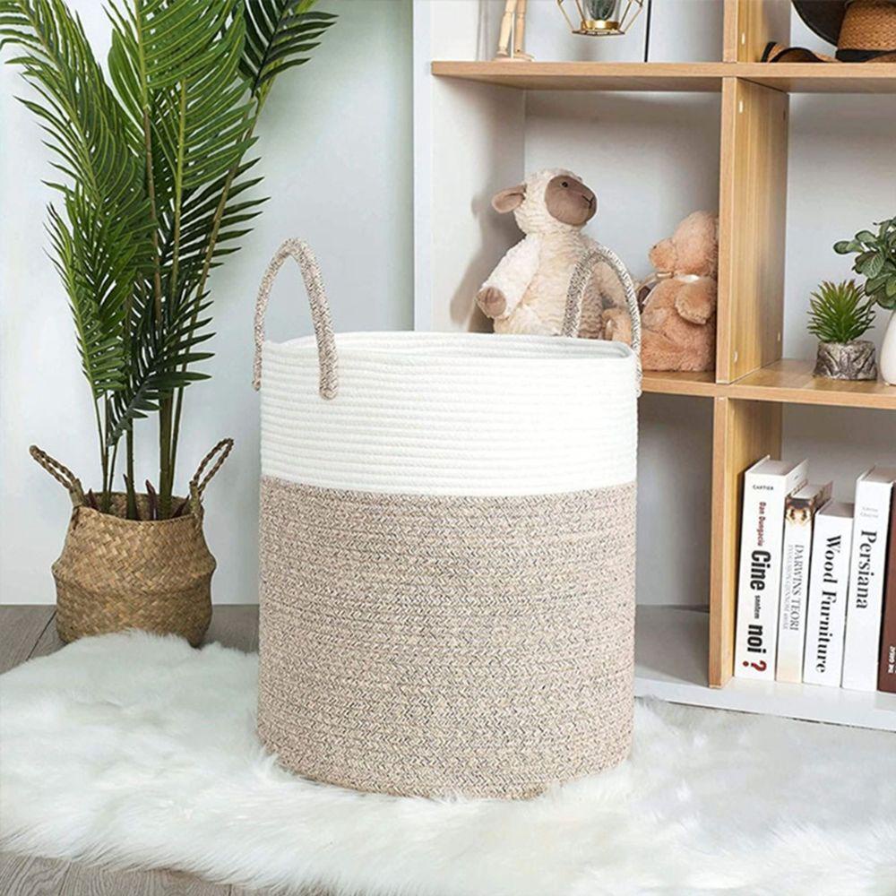 Giỏ Đựng Đồ Giặt / Đồ Chơi Trẻ Em Bằng Vải Dệt Sắp Xếp Gọn Gàng Trang Trí Nhà Cửa
