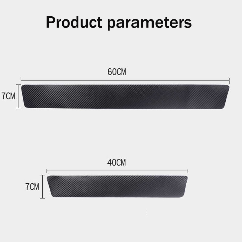 Bộ 4 Miếng Dán Cửa Bằng Da Vinyl Sợi Carbon Chống Trầy Xước