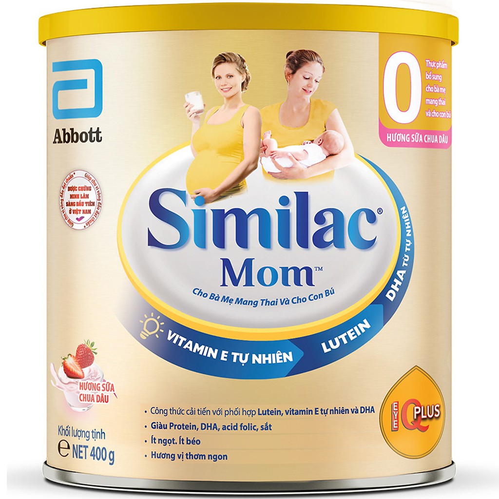 Sữa Bột Similac Mom IQ Hương Sữa Chua Dâu - 400g