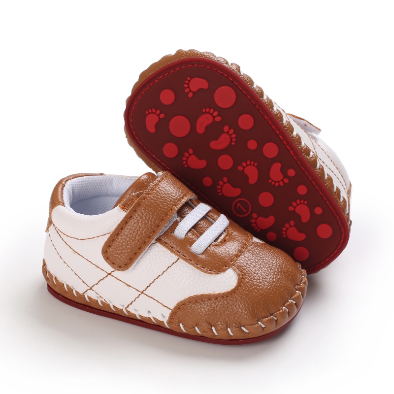 Giày Sneaker Đế Cao Su Chống Trượt Màu Sắc Phù Hợp Với Bé Trai Bé Gái Tập Đi