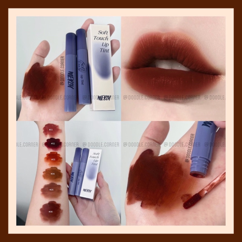 [SL1-SL12] Son kem lì siêu mịn môi Merzy Soft Touch Lip Tint