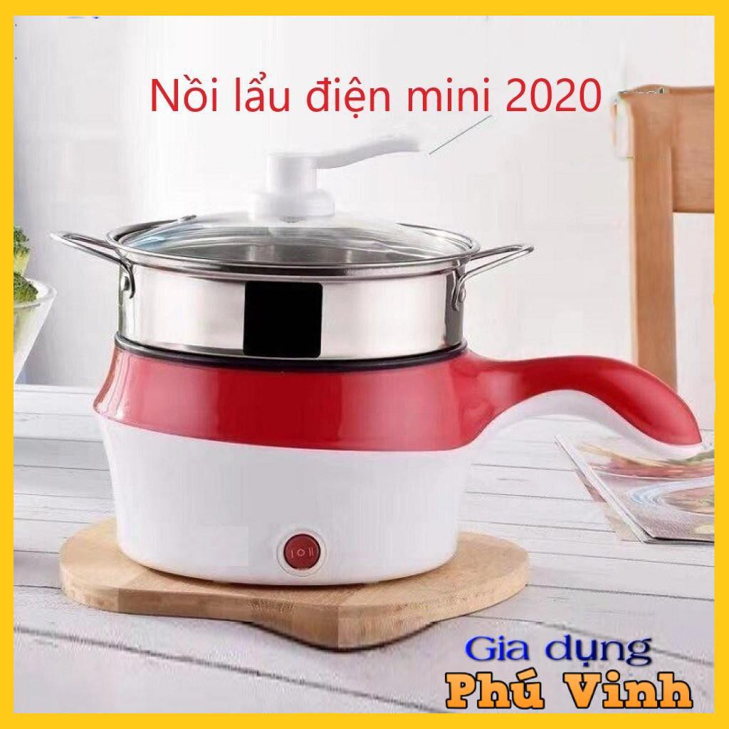 Nồi Lẩu Điện mini đa năng kèm khay hấp có thể nấu cơm, hấp, rán, luộc, xào, nấu