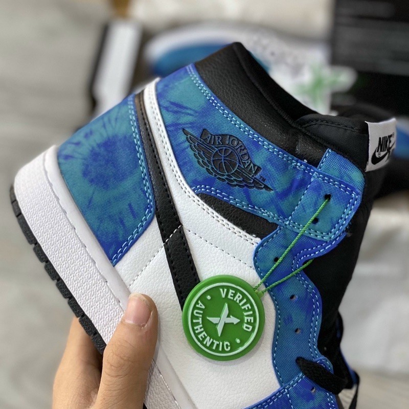 [m.sneaker] giày thể thao jd 1 xanh loang cao cổ nam nữ | BigBuy360 - bigbuy360.vn