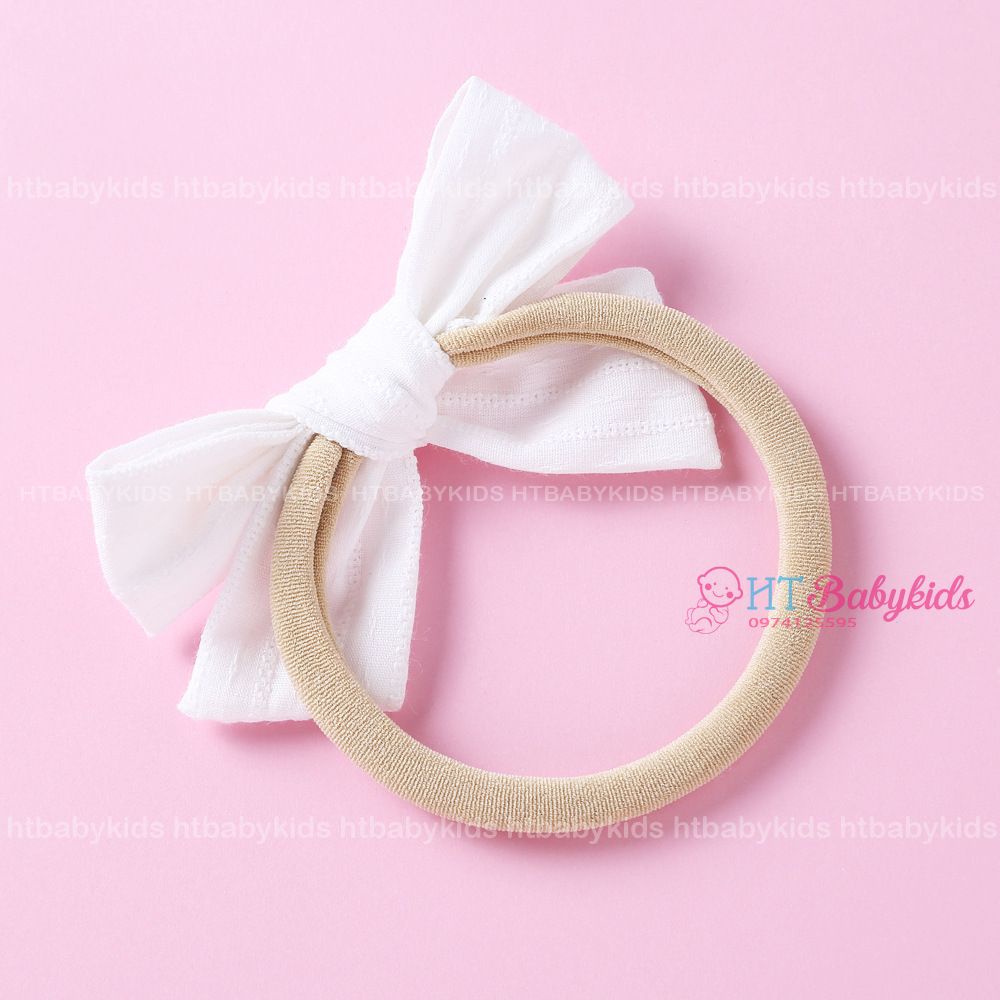 Turban, Băng đô Nơ Mềm Co Giãn Cho Bé Gái