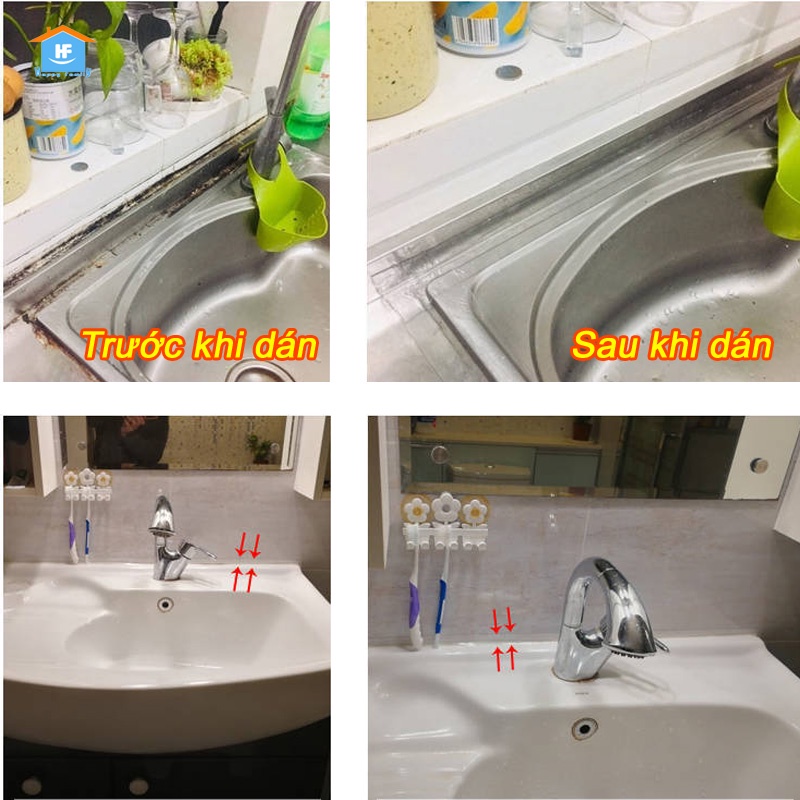 Băng dán cường lực cuộn lớn 10m chống nước chống ô mốc chống nhiễm khuẩn nhà bếp nhà vệ sinh