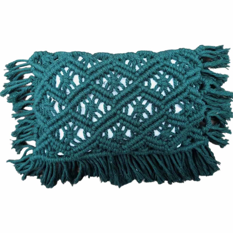 Gối Cotton Dệt Tay Phối Tua Rua Dùng Làm Phụ Kiện Chụp Ảnh Cho Bé Sơ Sinh