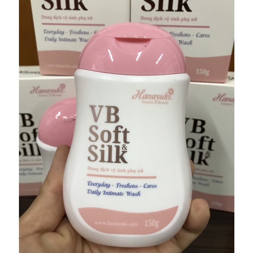 Combo 02 Dung Dịch Vệ Sinh Hanayuki VB Soft &amp; Silk 150gr Phiên Bản Màu Hồng Cao Cấp