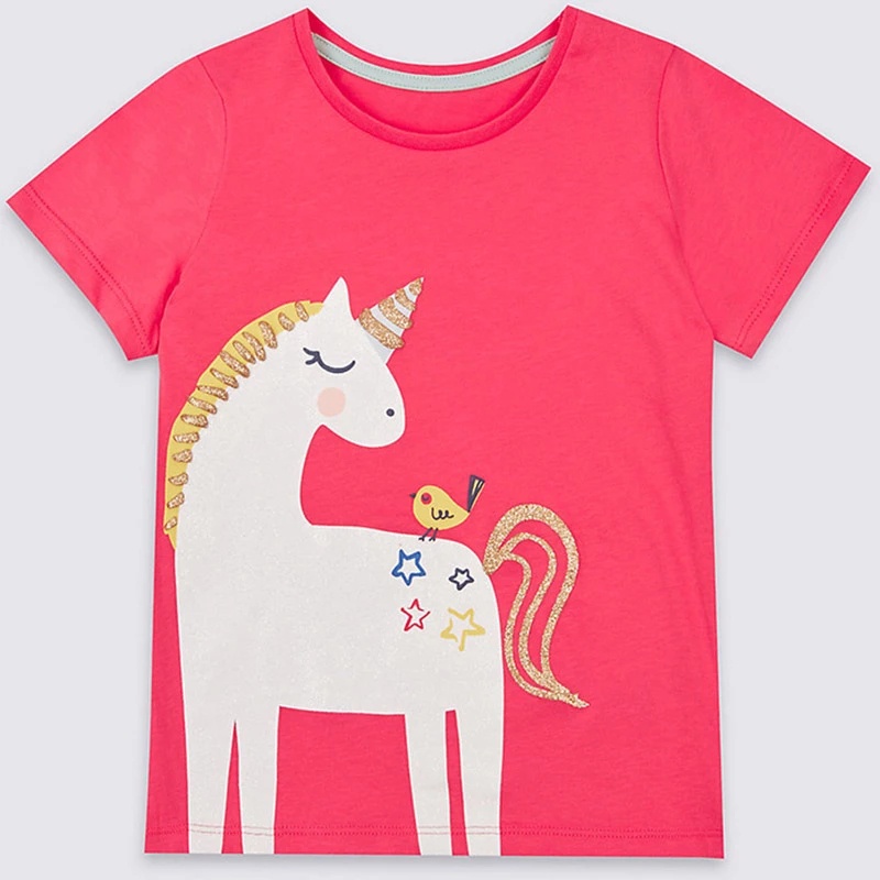 Áo thun BEAR LEADER in họa tiết hoạt hình đáng yêu phong cách Âu Mỹ 2022 thời trang mùa hè dành cho bé gái