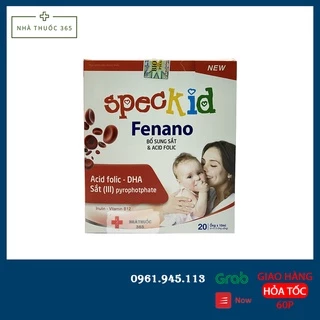 SIRO SPECKID FENANO hộp 20 ống bổ sung sắt và acid folic cho bé