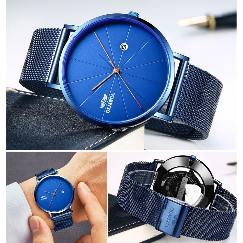 ĐỒNG HỒ NAM CHÍNH HÃNG OLMECA DÂY THÉP KHÔNG GỈ THỜI TRANG | BigBuy360 - bigbuy360.vn