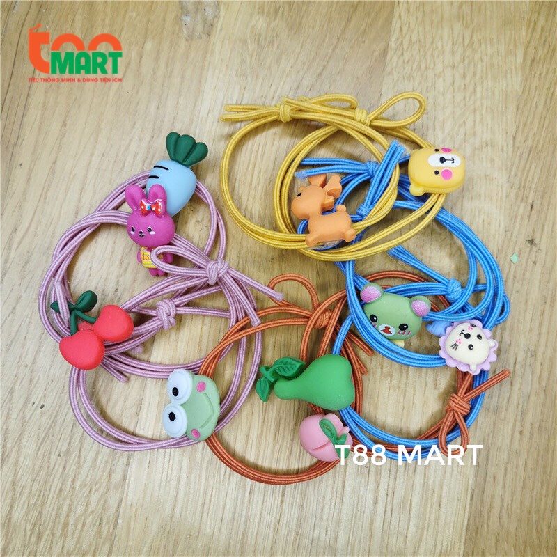 Dây chun buộc tóc đồ 1K cute nhiều hình dễ thương, thun cột tóc chặt và rất bền freeship