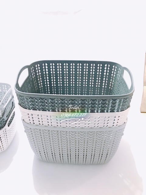 [Mã LIFE2410K giảm 10K đơn 20K] Giỏ nhựa đan Hàn Quốc Sâu lồng đủ size(lớn-đại khách ib shop)