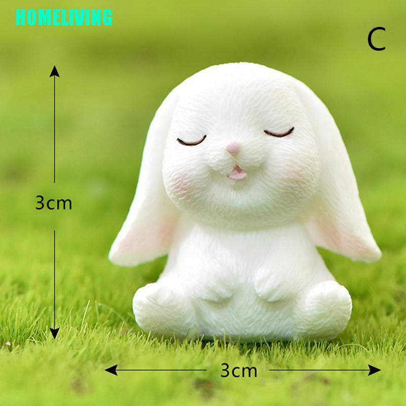 Mô Hình Chú Thỏ Mini Bằng Nhựa Resin Trang Trí Sân Vườn