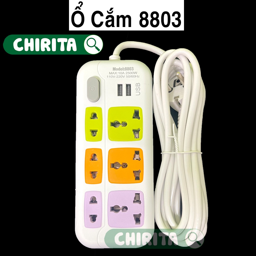 Ổ Cắm Điện Đa Năng Thông Minh CHỌN MẪU - Ổ Cắm Điện Có Cổng USB Tiện Lợi, Phích Cắm Điện CHIRITA