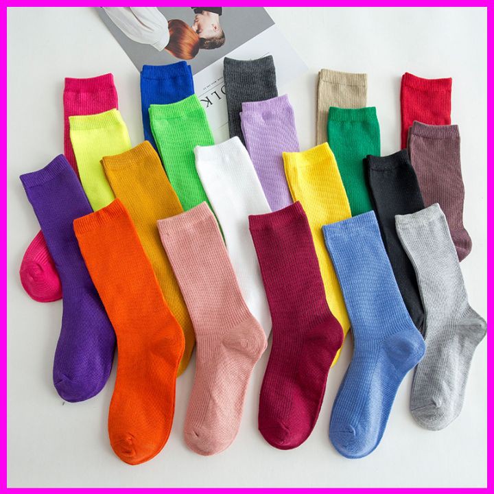 Tất trơn cao cổ ⚡FREE SHIP⚡ Tất nhún thể thao nhiều màu