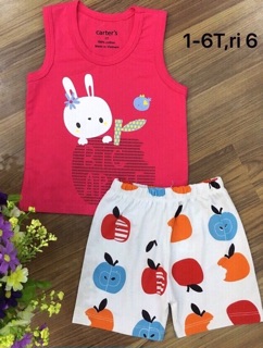 Set 2 bộ sát nách bé trai/gái