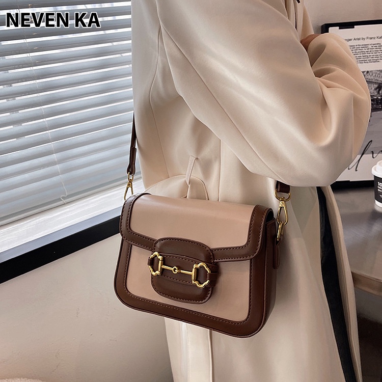 Túi Đeo Chéo Phối Màu Phong Cách Cổ Điển Sang Trọng NEVENKA N0015