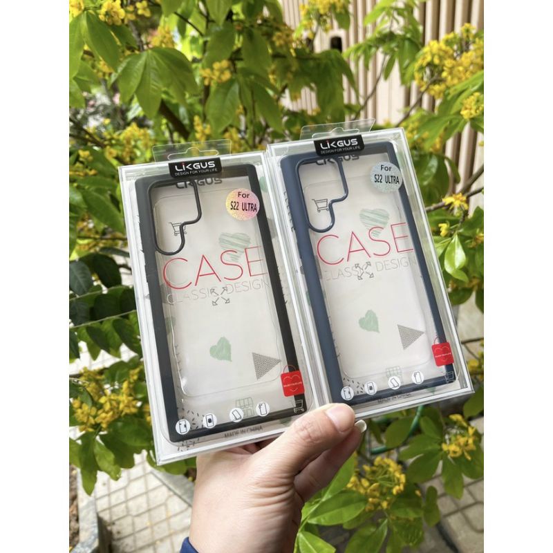 Ốp lưng Likgus lưng trong viền màu samsung S23 , S23 PLUS , S23 ULTRA ,S22 , S22 plus ,S22 Ultra bảo vệ camera