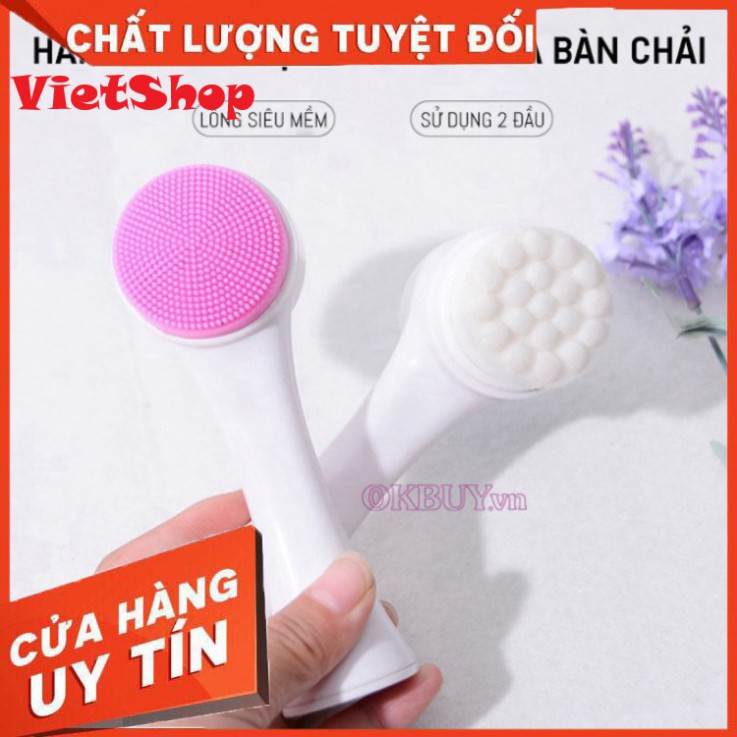 Máy Rửa Mặt, Cọ Rửa Mặt 2 Đầu Hàn Quốc Siêu Hót - VietShop