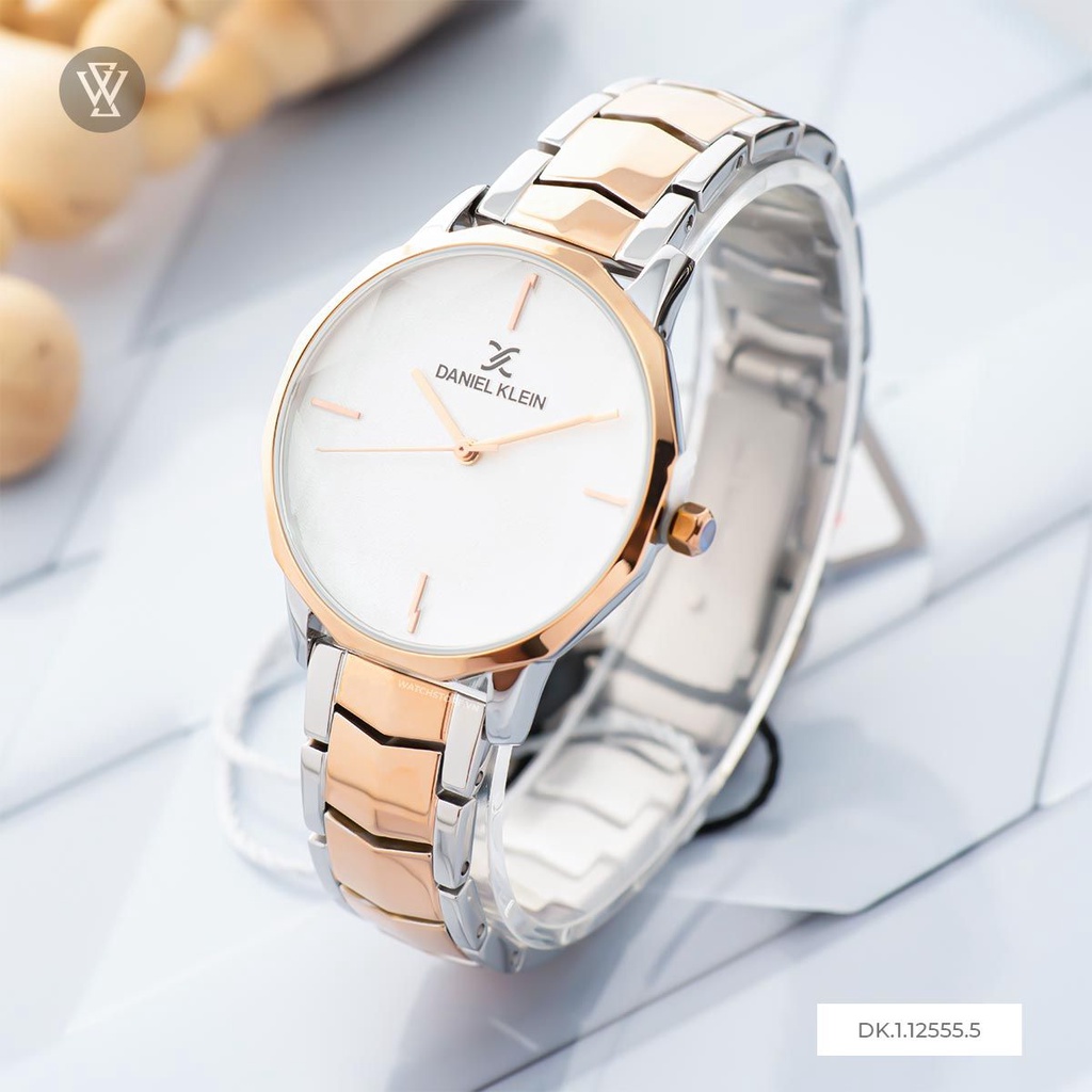 Đồng Hồ Quartz Nữ Daniel Klein WATCHSTORE DK.1.12555.5 Mặt Kính Khoáng 34mm, Dây Kim Loại, Vỏ Thép Không Gỉ