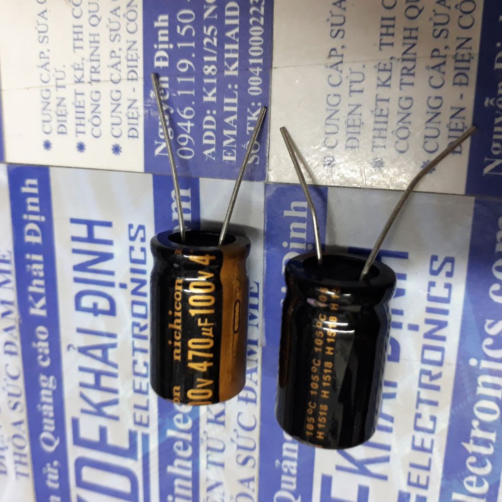 5 con TỤ HÓA, TỤ PHÂN CỰC 470UF 100V 16x25mm kde2890