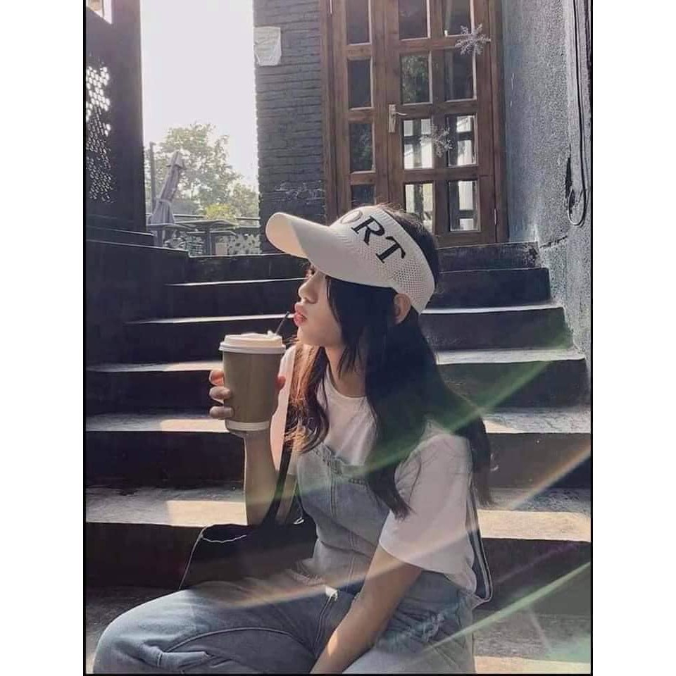 Mũ Lưỡi Trai Nửa Đầu Cá Tính Cho Bạn Nữ spot_ Mũ thể thao, mũ du lịch