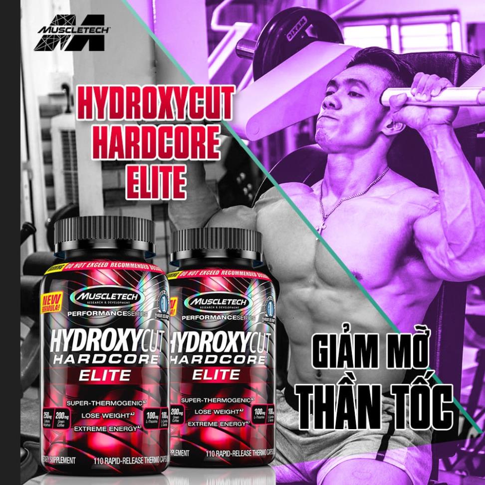 ĐỐT MỠ GIẢM CÂN HYDROXYCUT HARDCORE ELITE 110 VIÊN - 180 VIÊN [FREESHIP + CHÍNH HÃNG]