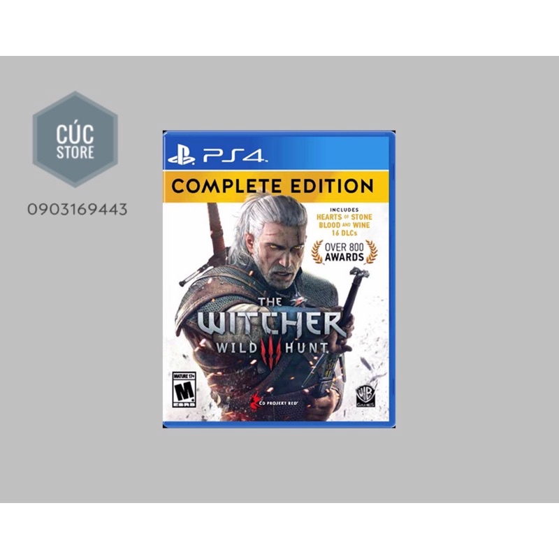 Đĩa chơi game PS4: The Witcher 3 Complete Edition