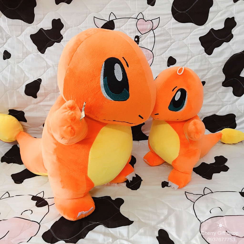 Gấu Bông Pokemon Charmander - Khủng Long Lửa 40cm+50cm+60cm