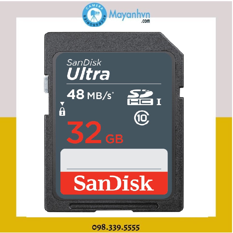 Thẻ Nhớ Sdhc Sandisk Ultra 32gb (48MB/S)