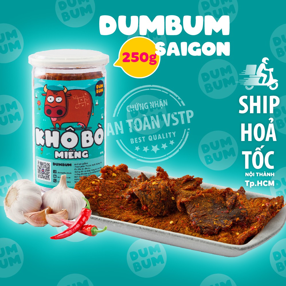 Khô bò miếng DumBum 200g đồ ăn vặt Sài Gòn thumbnail
