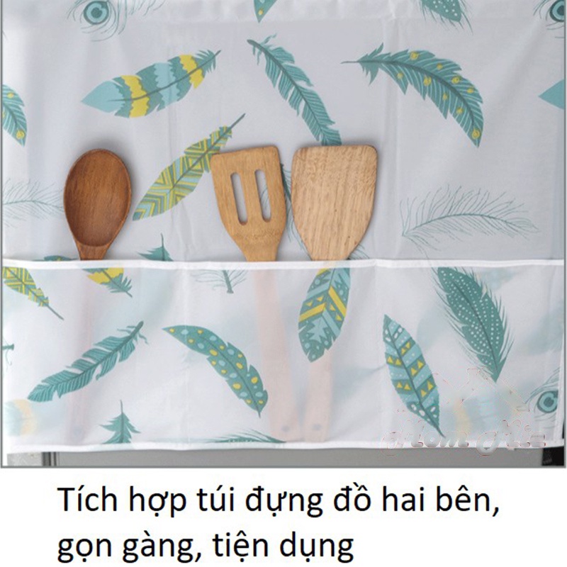 Tấm phủ tủ lạnh chống nước và bụi bẩn chất liệu PEVA cao cấp có ngăn chia để đồ BeeJoo
