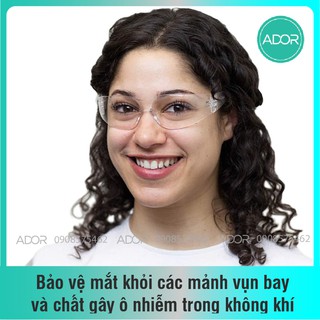 [Hàng Mỹ CHỐNG TRẦY SIÊU NHẸ] Kính Bảo vệ Mắt PPE Trong Suốt, Chống Bụi, Kính Chống Tia UV Tiêu chuẩn ANSI Z87.1