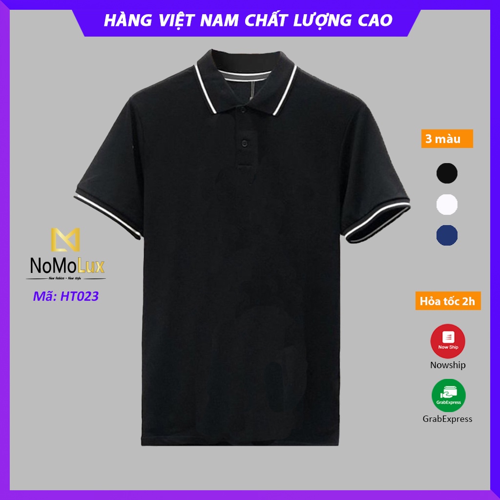 Áo polo nam nữ unisex  💢 Freeship 💢 Áo thun ngắn tay có cổ NoMoLux mã HT023 chất mè cá sấu cao cấp, bền màu