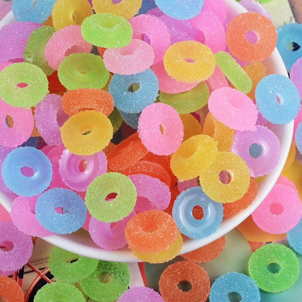 Bộ 20 Mặt Dây Chuyền Bằng Resin Mềm Màu Kẹo DIY Charms