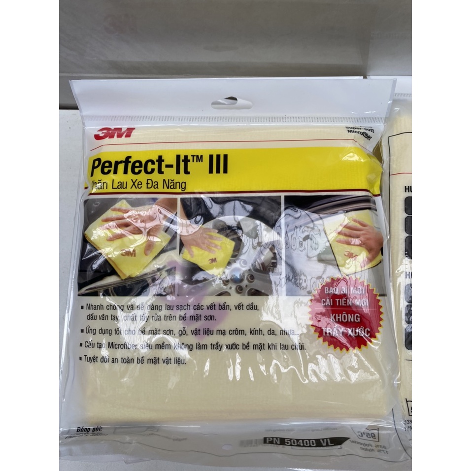 Khăn 3M lau xe hơi chuyên dụng, đa năng Perfect-It III PN 50400 VL