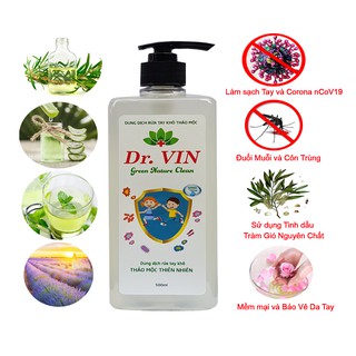 Nước rửa tay khô thảo mộc DrVin 500ml