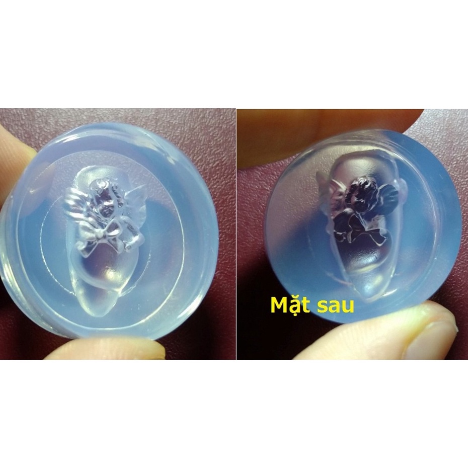 DIY - Khuôn silicone đắp bột, làm charm resin trang trí nail 3D - Thiên thần