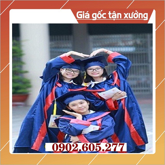 [Giảm Giá Sốc]Áo tốt nghiệp trung học xanh đen