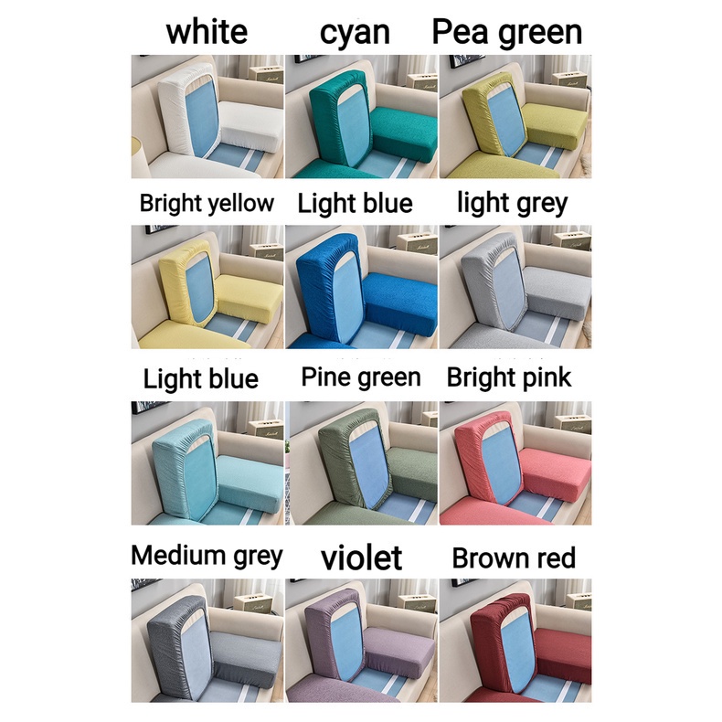 Vỏ bọc đệm ghế sofa hình chữ L 12 màu chống thấm nước 10 kích thước 1/2/3/4 tiện dụng