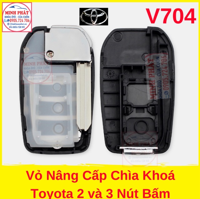 Vỏ Độ Chìa Khoá Gập xe Toyota Innova Fortuner 2015 – 2020