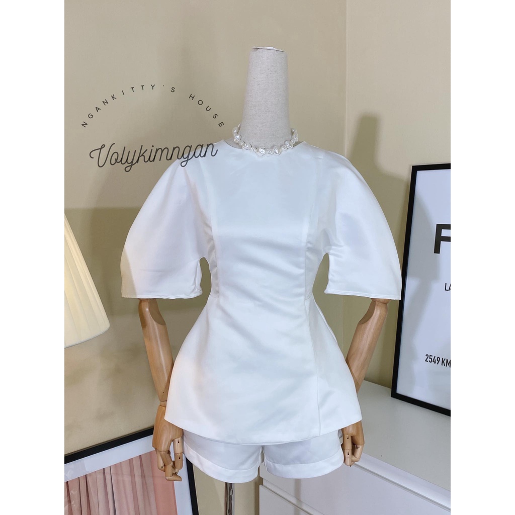 Set Tafta Tay Phồng Trơn