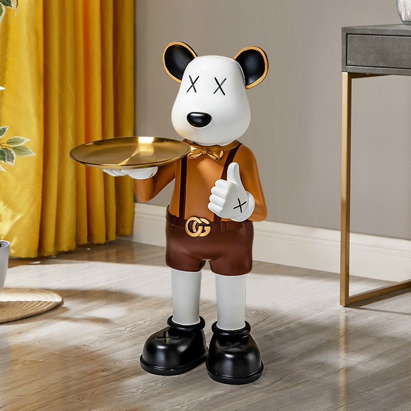 Gấu BearBrick-Khay để đồ hình Gấu BearBrick sang chảnh-Mã 4403A-kt 36x41x75cm-decor nhà của,kệ,tủ,quà tặng đẹp