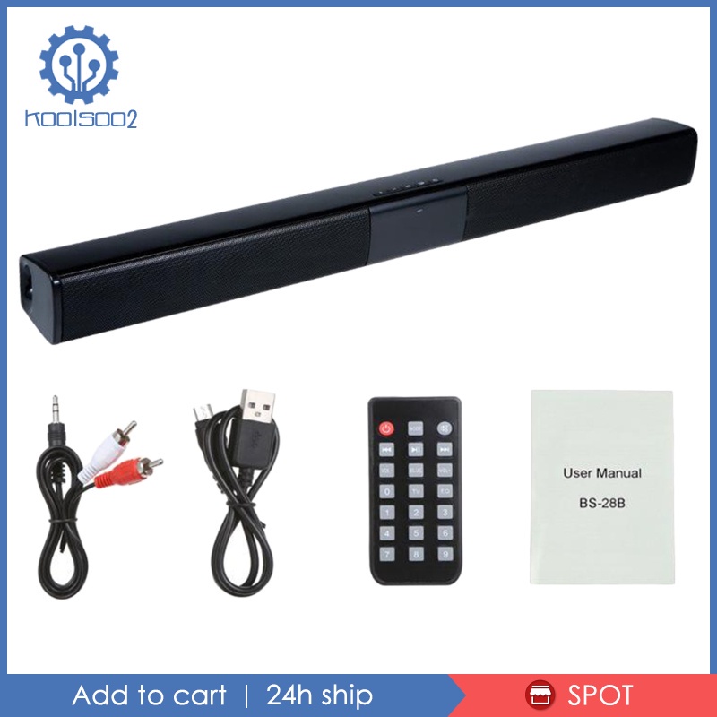 22inch Long Black Soundbar for TV Bluetooth Speaker Home Theater System