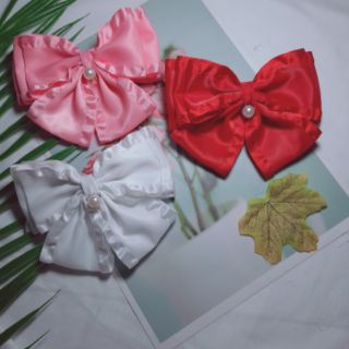 [XINH]Kẹp tóc nơ cài búi buộc tóc hàn quốc bản to nhỏ dành cho tóc ngắn và tóc dài 0013