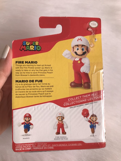 👉1- Super Mario Fire Mario Figure của Jakks New-mỹ