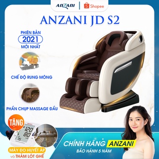 Ghế massage toàn thân Anzani JD S2 Nhật bản, máy mát xa trị liệu 5 vùng đầu, cổ vai gáy, lưng, chân bảo hành 5 năm