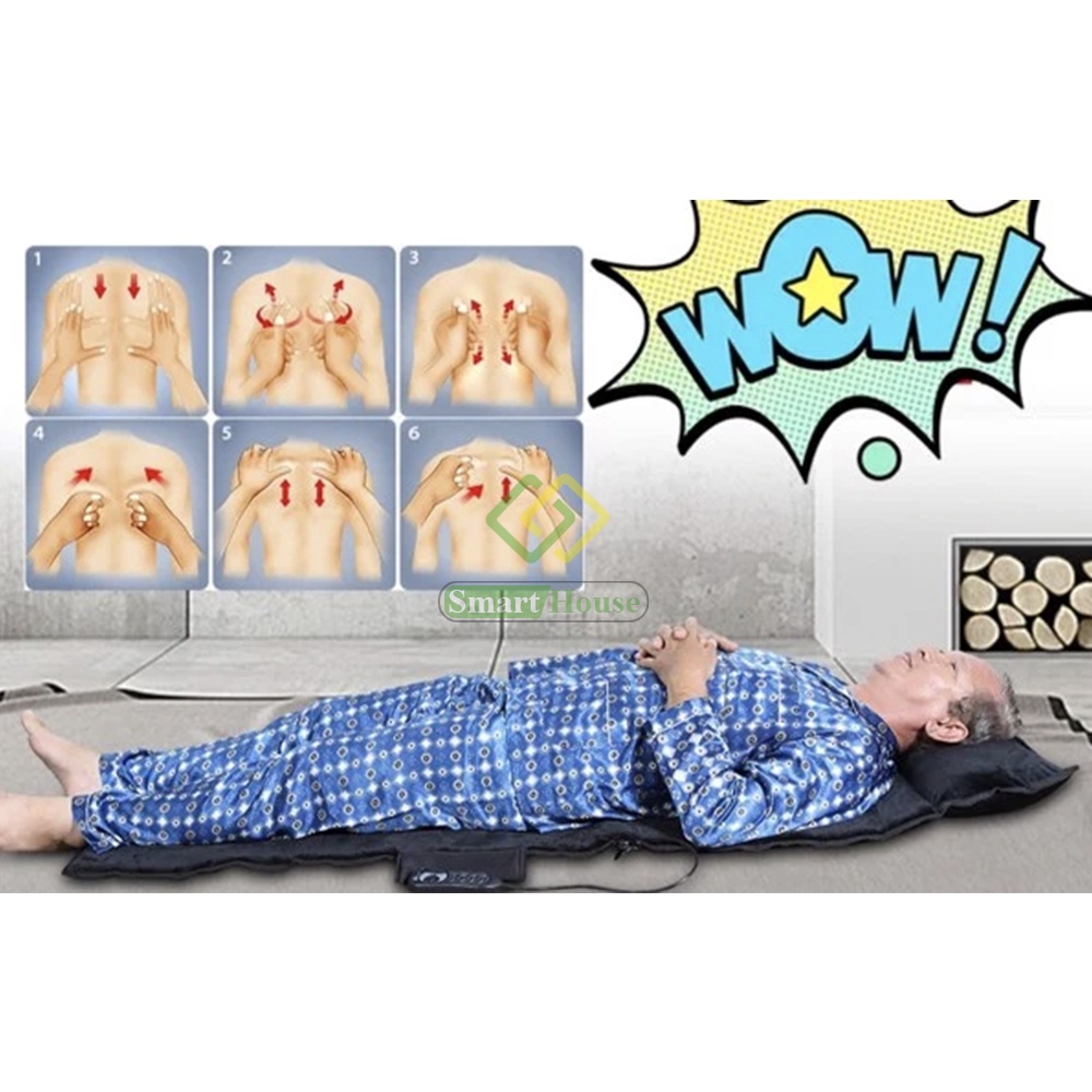 Nệm Massage Toàn Thân MK Massage Nhiệt Hồng Ngoại MK292 Làm Ấm Nhẹ Nhàng, Masssage Toàn Thân