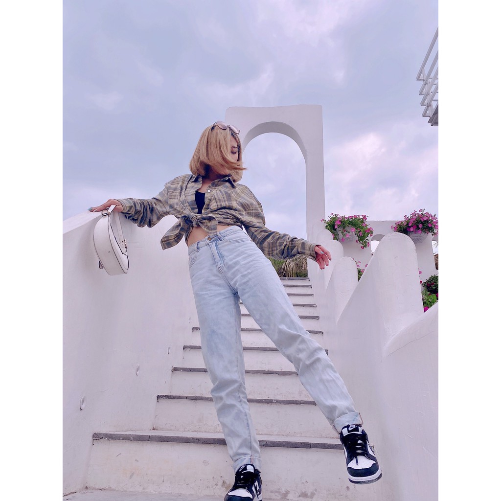 Áo Sơmi Caro Lien Nữ Cao Cấp Xanh Lá