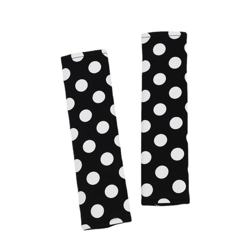 Car seat belt shoulder pads Polka dot cotton car shoulder pads Fashion wear-resistant car shoulder pads protective sleeve women